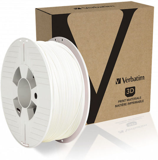 Verbatim ABS 3D Printer Filament 1.75mm White 1kg 1pcs (Spool)