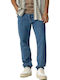 Ανδρικό Παντελόνι Τζιν με Relaxed Εφαρμογή Medium Blue