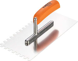 Neo Tools Σπάτουλα Πλακιδίων Μεταλλική Οδοντωτή με Ξύλινη Λαβή