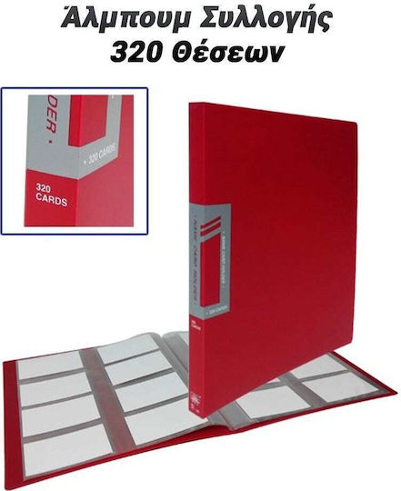 Album for 320 Photos Dimensions 5x7cm Red made of Silver