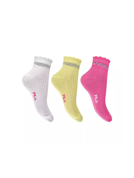 Fila Collection Unisex Αθλητικές Κάλτσες Λευκές 3 Ζεύγη