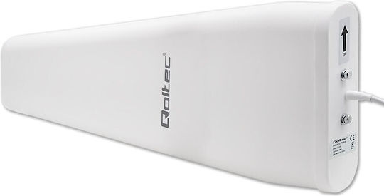 Qoltec 57043 Външен Телевизионна антена (не изисква захранване) Бяла