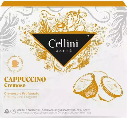 Cellini Капсули Cappuccino Съвместими с машина Dolce Gusto 10капси