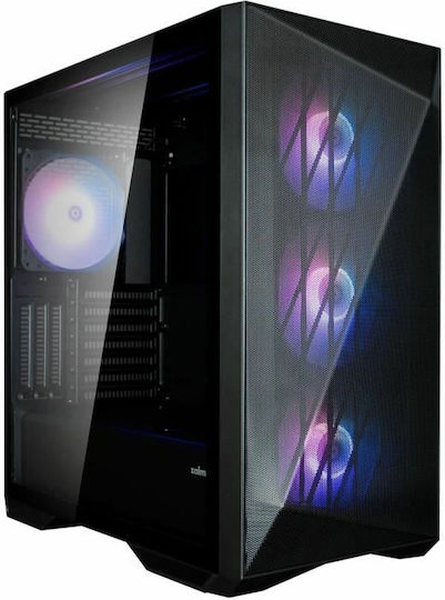 Z9 Iceberg MS Gaming Midi Tower Computer Case with Side Window and RGB Lighting Black