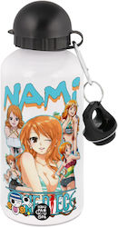 Nami One Piece Metal Water Bottle White Aluminu...