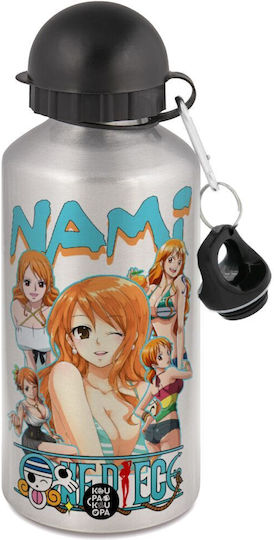 Nami Einzelstück Metallische Wasserflasche Silber Aluminium 500ml