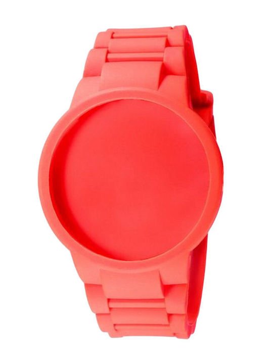 WATX & CO Καουτσούκ Λουράκι Κόκκινο 44mm