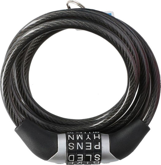 Dunlop Spiral Κλειδαριά Ποδηλάτου Κουλούρα Μαύρη