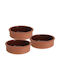 Excellent Houseware Στρογγυλό Πυρίμαχο Σκεύος Κεραμικό 12cm 3τμχ