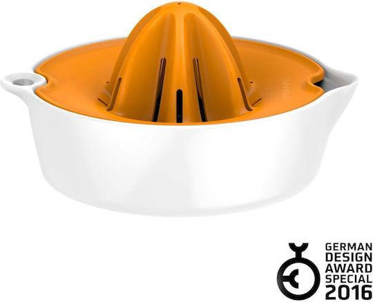 Fiskars Κλασικός Στίφτης Πορτοκαλιού με Δοχείο από Πλαστικό σε Πορτοκαλί Χρώμα