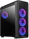 Chieftec Scorpion 4 Gaming Mini Tower Κουτί Υπολογιστή με Πλαϊνό Παράθυρο και RGB Φωτισμό Μαύρο