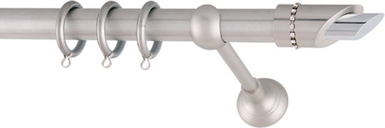 Frans Metallisch Vorhangstange Galea Einfach Φ25mm 160cm Nickel Satin