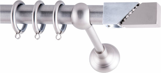 Frans Metallisch Vorhangstange Polis Einfach Φ25mm 160cm Nickel Satin