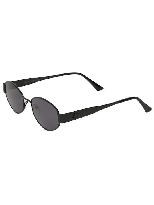 AV Sunglasses Women's Sunglasses with Black Metal Frame and Black Lens