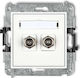 Karlik TV Antenna Socket for Satellite in White color MGF-2