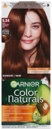 Garnier Naturals Haarfärbemittel 5.34 Goldbraunes Kastanienbraunes Permanent Farbstoff