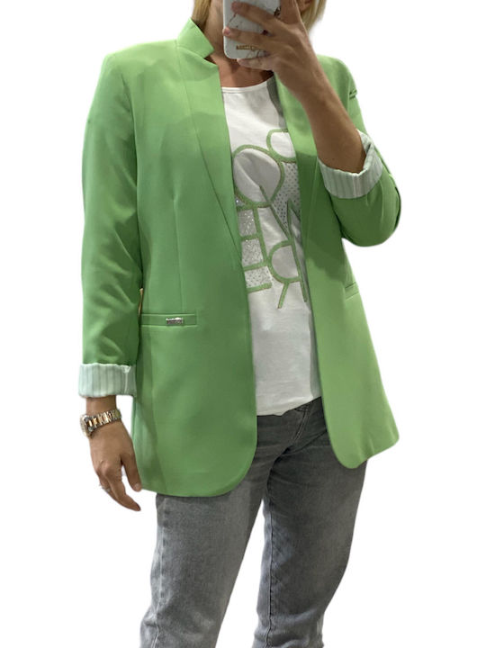 Donna Martha Blazer pentru femei Crep Sacou Green