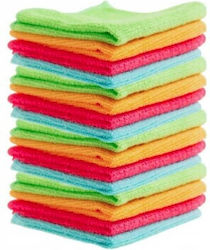 Lavete de Curățare cu Microfibre Utilizare generală Colorate 30x30buc 12buc