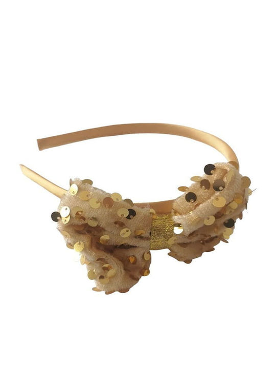 Ro-Ro Accessories Kinder Haarband mit Schleife Gold 1Stück