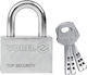 Vorel Steel Padlock Brass with Key 60mm Silver 1pcs