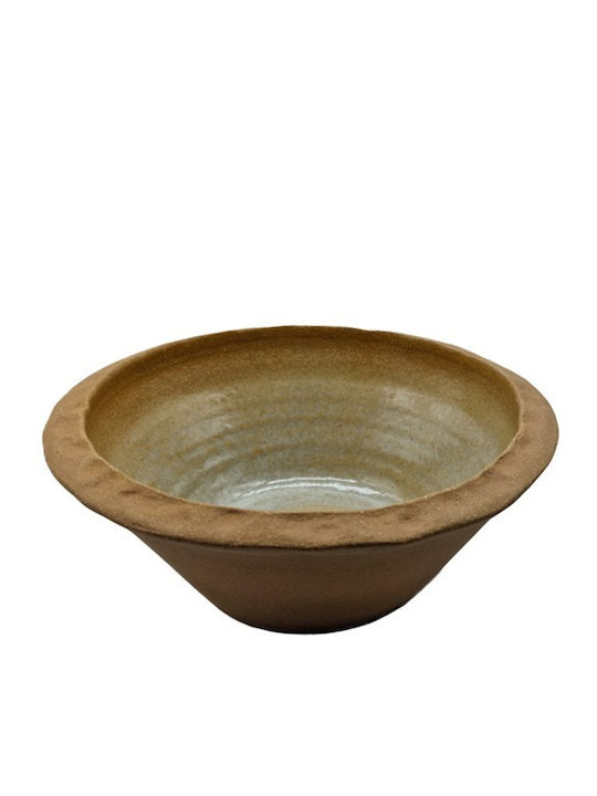 Ready Ceramic Salad Bowl Brown