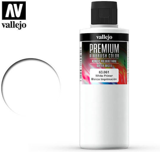 Vallejo Premium White Primer 200ml Vallejo Premium Αστάρι Λευκό 200ml