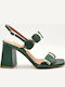 Leder Sandalen Grün