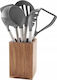 KING Hoff Inox Cooking Utensil Set with Base Silver 6pcs