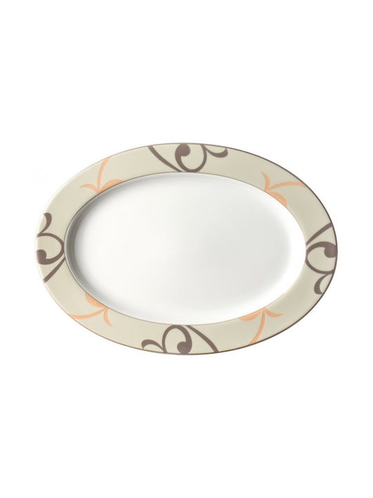 Ready Serving Platter Oval made of Porcelain Multicolored