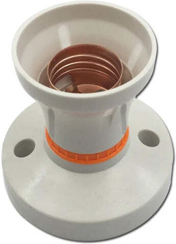 Stromstecker mit Steckdosenbuchse E27 in Weiß Farbe Set 1Stück