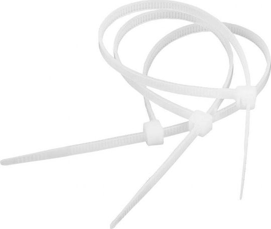 Cabletech Plastische Kabelbinder in Weißer Farbe (50Stück) LEC-NAR0047-35.1