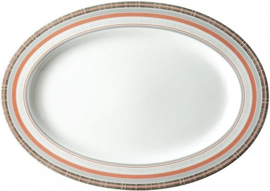 Ready Serving Platter Oval made of Porcelain White