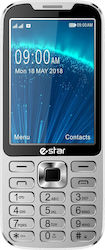 eStar X35 Dual SIM (64MB) Mobil cu Butone Argintiu
