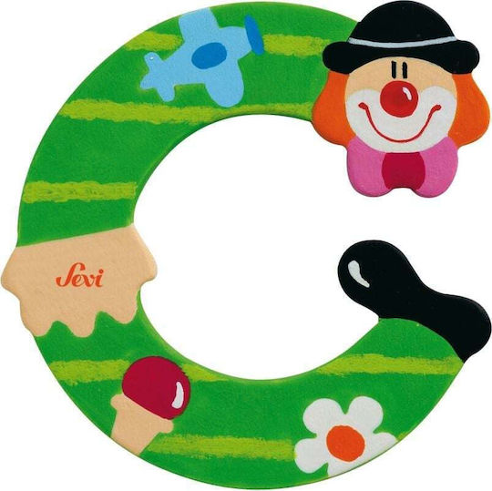 Sevi Kinderwanddekoration Grüner Clown C