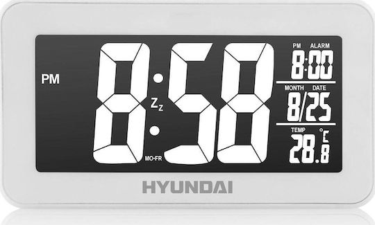 Hyundai Ac321w Ceas De Masă Digital Cu Ceas Deșteptător Alb 3741