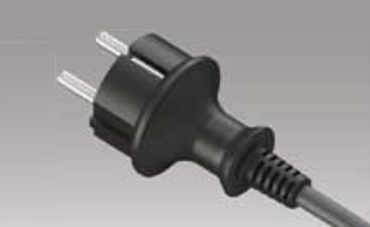 Plastrol Power Cord Type H05RR-F with Cable Properties 3x1.5mm² in Black Colour 1m
