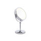 Rotating Double-Sided Makeup Mirror with LED Light & 10x Magnification