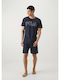 FILA Summer Men's Cotton Pyjamas Blue