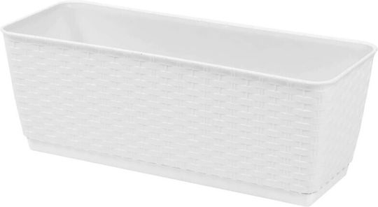 Blumenkasten Kunststoff Braun 49x17x17.5cm.