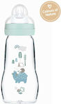 Mam Glass Bottle Anti-Colic with Silicone Nipple for 2+ months Blue Teddy Bear Teddy Bear 260ml 1pcs