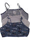 Kal-tsa Set of Kids' Bralettes White 3pcs