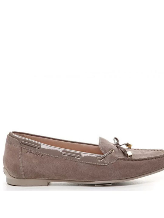 Stonefly Women's Moccasins in Brown Color