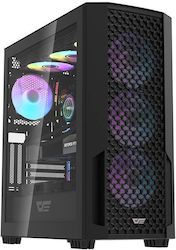 Darkflash DF2100 ARGB Gaming Midi Tower Κουτί Υπολογιστή με Πλαϊνό Παράθυρο Μαύρο