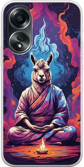 Meditation Animals - Llama Задна корица Силикон Многоцветен (Oppo A78 4G)