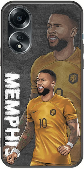 Football Stars - Memphis Depay Netherlands Back Cover Σιλικόνης Πολύχρωμο (Oppo A78 5G)