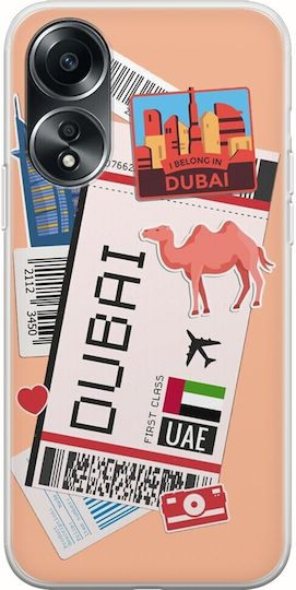 Ticket To Dubai Задна корица Силикон Многоцветен (Oppo A78 5G)