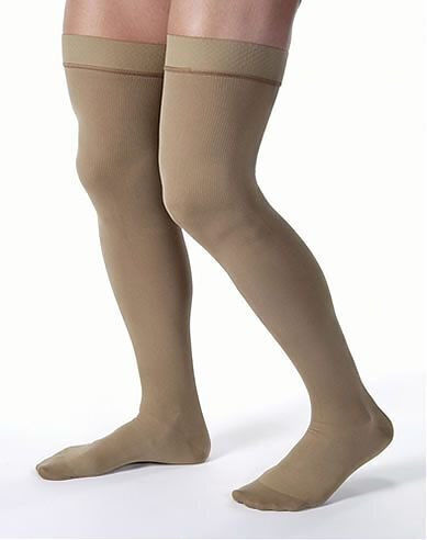Jobst Socken Oberschenkelhoch Männer 20-30 mmHg Khaki