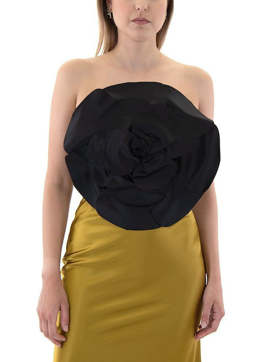 Studio 83 Damen Crop Top Blumen Black