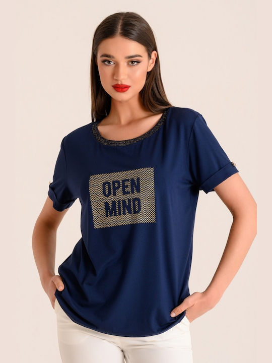 Derpouli Feminin Tricou Blue