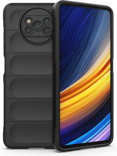 Techsuit Shield Umschlag Rückseite Silikon Schwarz (Poco X3 NFC / X3 Pro)